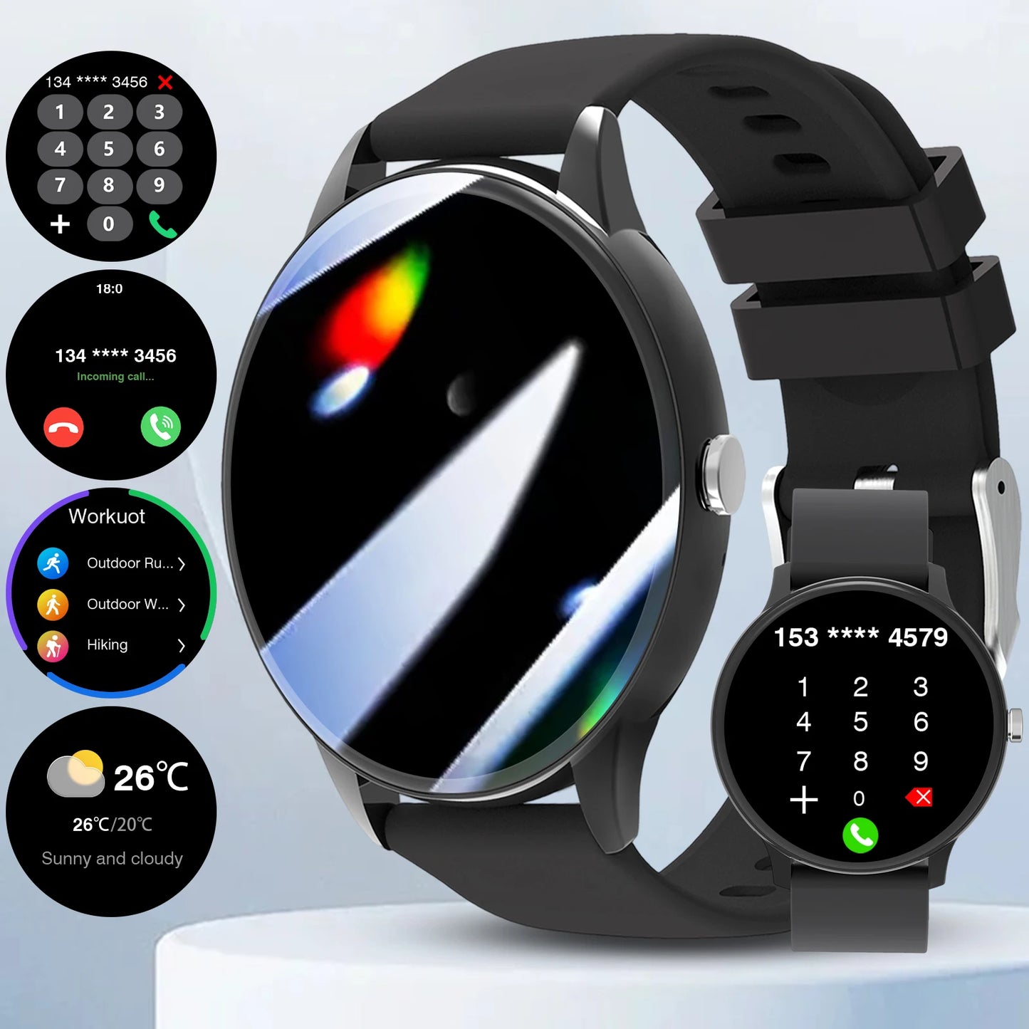 New Full Touch High Definition Men's & Women's Sports Smartwatch Features/Answering Calls, Motion Tracking For Android & Iphone