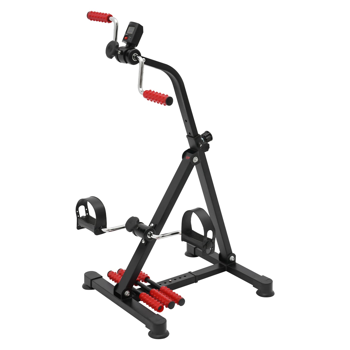 Bike Pedal Exerciser Height/Intensity Adjustable Portable Physical Therapy/Tool Leg Pedal Training Equipment Space Saving