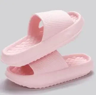 4cm Summer Non-slip Soft Cloud Slippers Women Comfy Thick/Platform Slides Woman Couple Bathroom Home Flip Flops