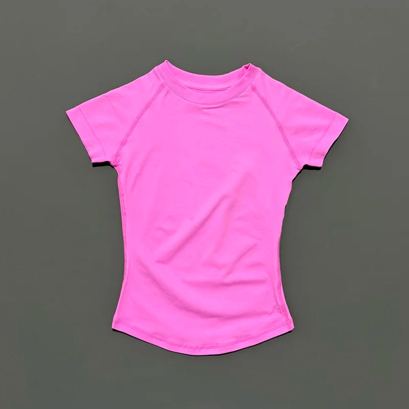 Impact Short Sleeve Top Women Gym Yoga Top Workout Clothes/Sports T Shirt Fitness Activewear Running Tight Tops