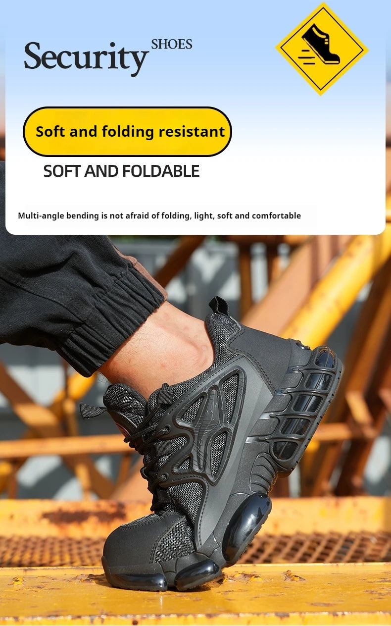 Protective Safety Shoes Men Anti-smash Anti-puncture Steel Toe Work Shoes/Breathable Security Industrial Shoes Men Safety