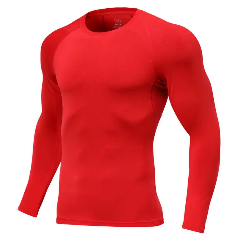 Men Long Sleeve Slim Tops Tees Sportswear Gym Fitness/Compression T-shirt Running Outdoor Jogging Tight Quick Shirt