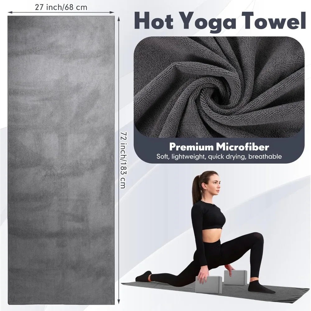 14 Pcs Yoga Kits for Home Workouts Pilates Equipment Set for Women/Beginners Include Hot Yoga Towel Blocks Strap, Knee Pad