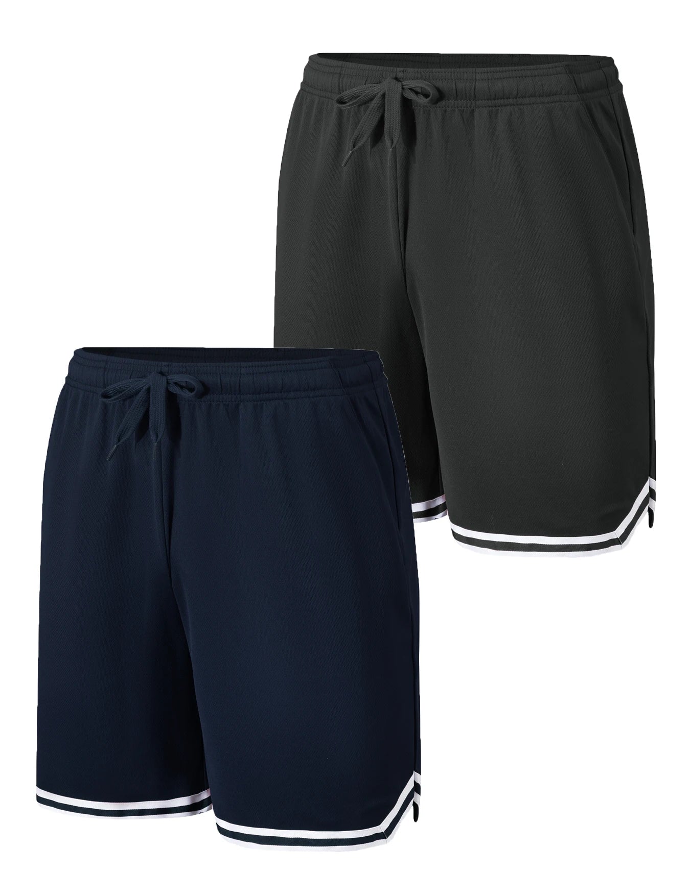 2-piece men's sports shorts lightweight breathable/fast drying fitness training running shorts