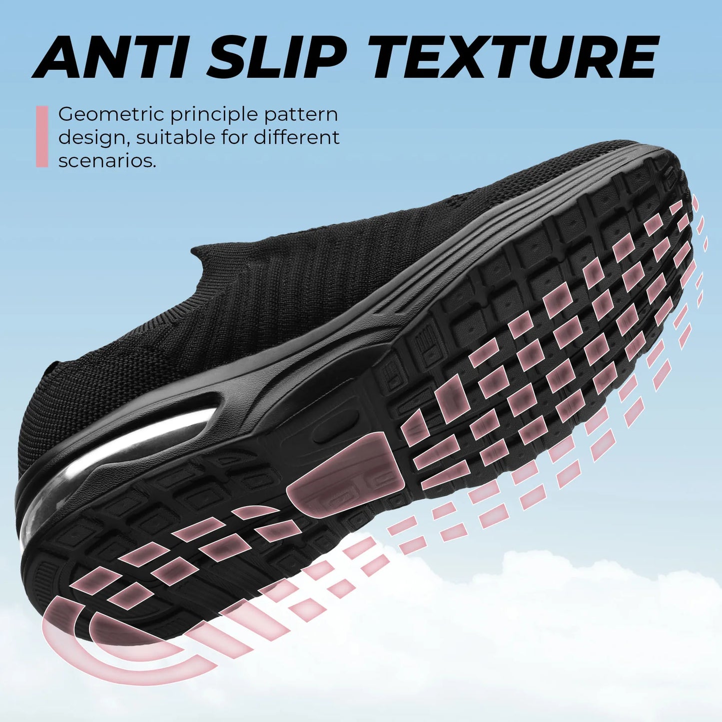 Women's Slip On Sneakers Women's Running Shoes/Lightweight Casual Sneakers for Gym Travel Work