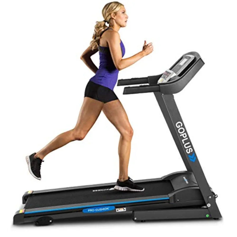 2.25HP Electric Folding Treadmill with Incline, Walking Running Jogging/Fitness Machine with Blue Backlit LCD Display for Home