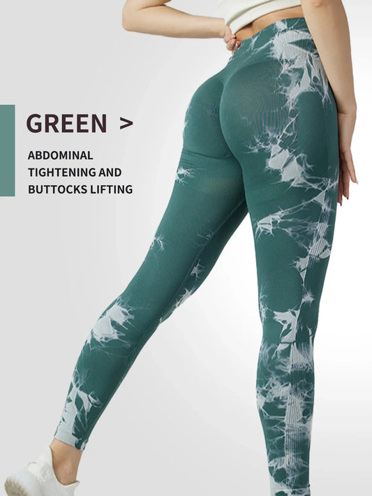 Tie Dye Yoga Pants Sport Leggings Women Seamless High Waist Push Up/Woman Tights Fitness Workout Leggings Gym Clothing