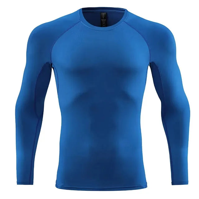 Men Long Sleeve Slim Tops Tees Sportswear Gym Fitness/Compression T-shirt Running Outdoor Jogging Tight Quick Shirt
