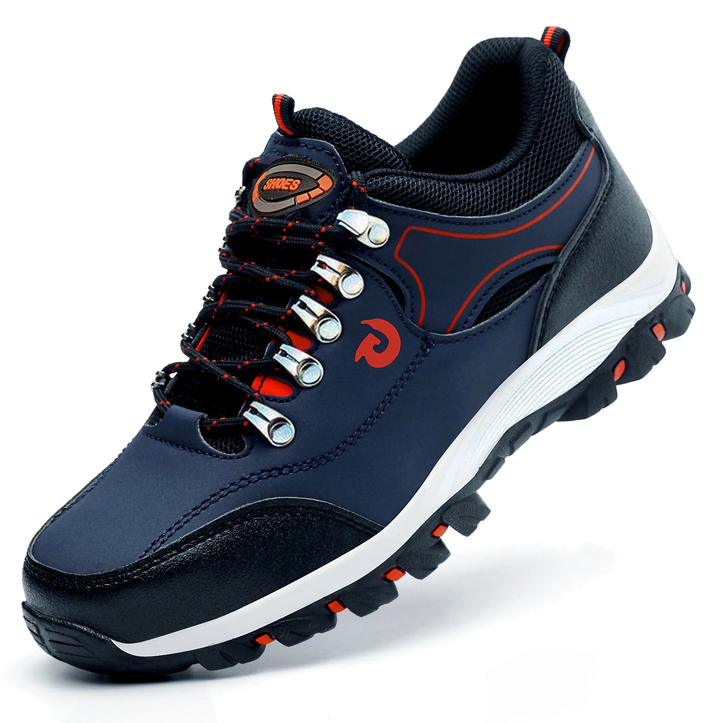 Men Steel Toe Safety Shoes Anti-Puncture Non-Slip Work Boots/Wear-Resistant Breathable Hiking Safety Sneakers for Industrial Work
