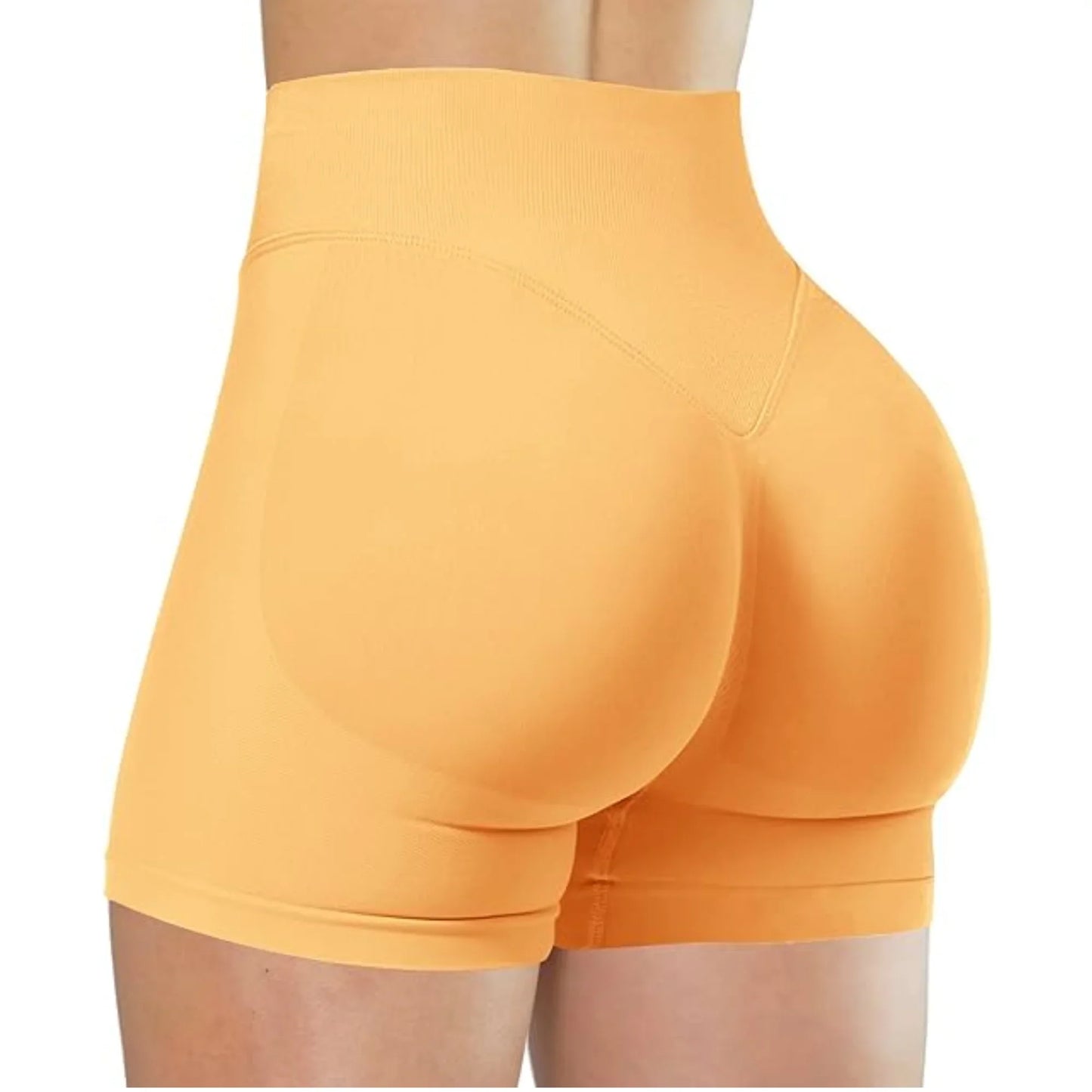 Summer High Waisted Yoga Shorts Fashionable/and Sexy Running Fitness Pants Solid Color Yoga Leggings