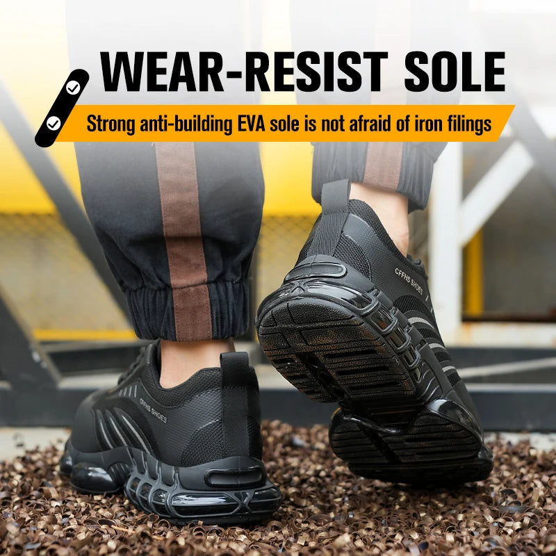 Breathable lightweight and comfortable/anti-smash and anti-puncture safety shoes