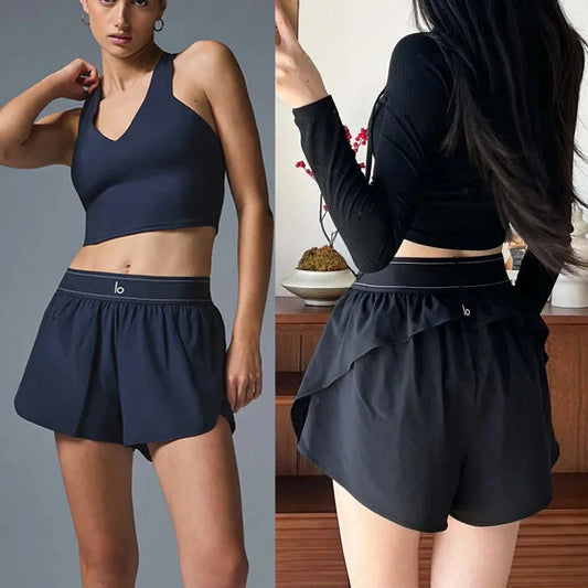 AL Yoga Shorts Women Summer Fitness Spandex Neon/Elastic Running Workout Short Pants Ladies Gym Sport Shorts Fitness Sportwear