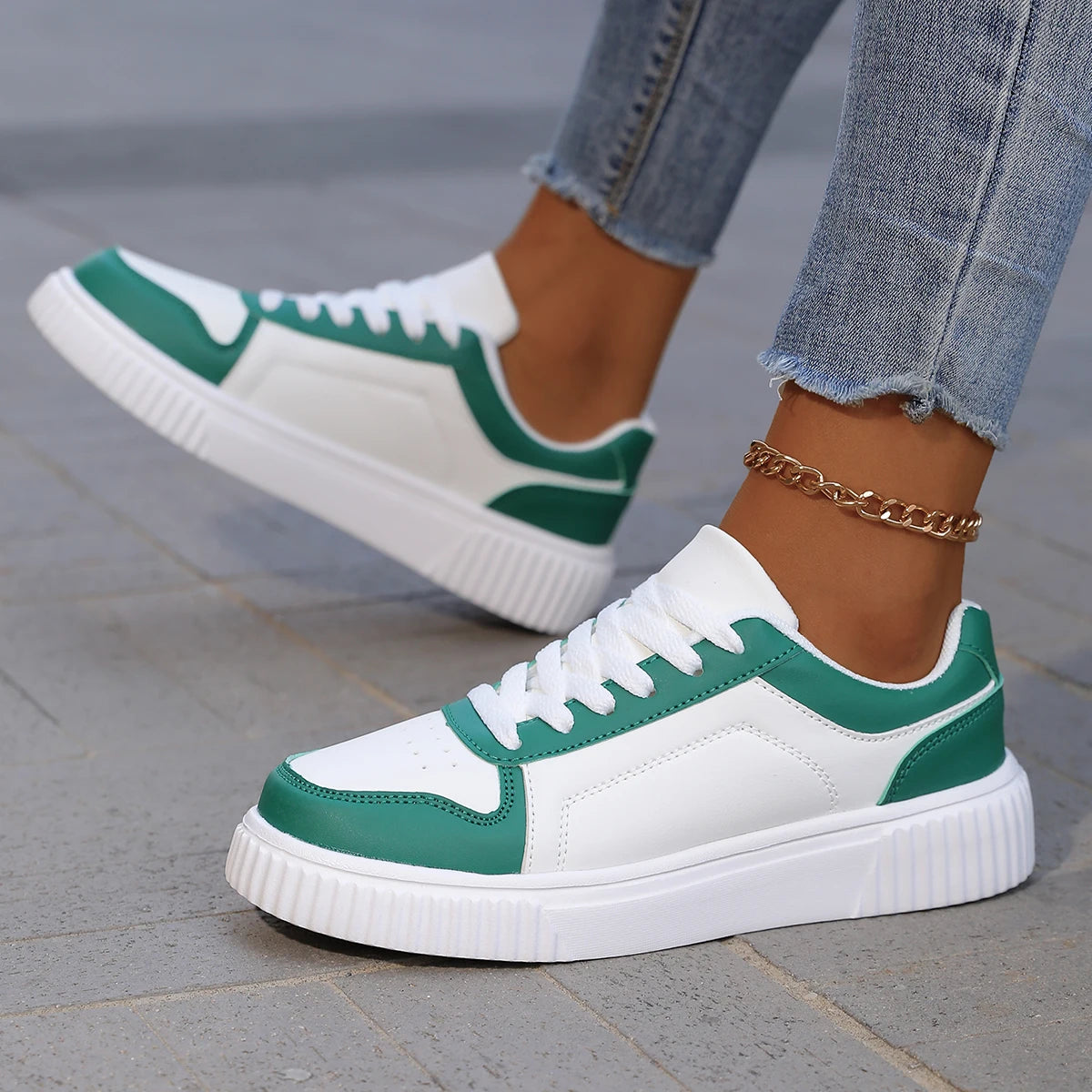 YRZL Women's Sneakers Autumn White Shoes Lightweight Thick Sole/Non Slip Shoes Casual Sports Shoes for women