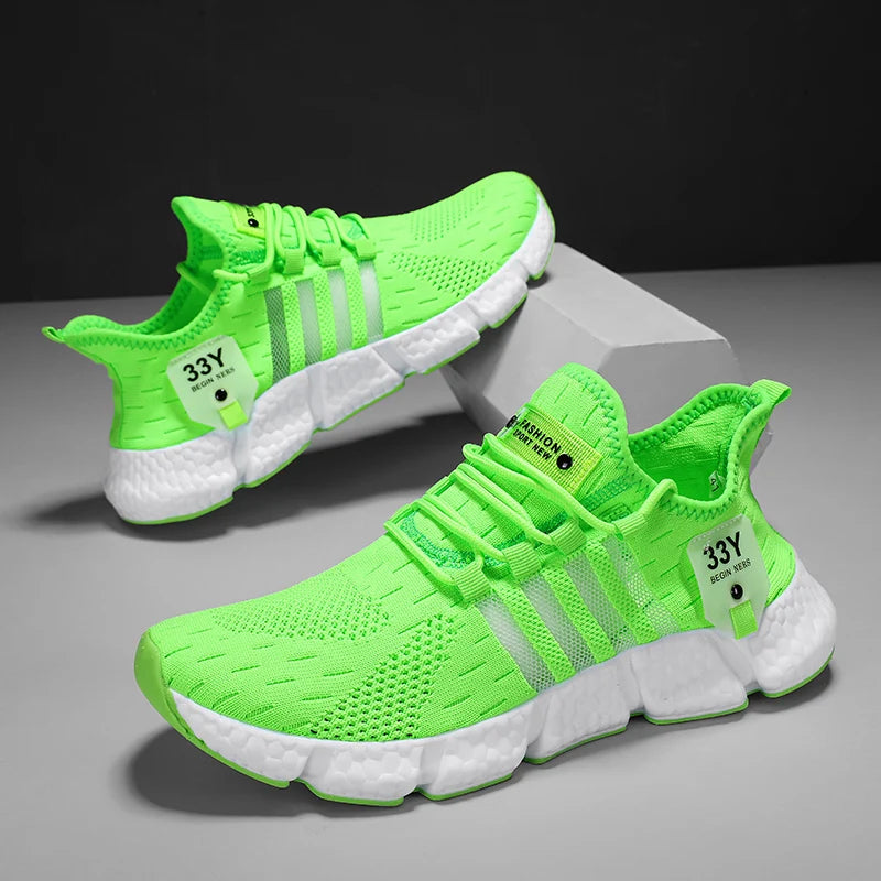 Sneakers Fashion Light comfortable Sneakers For Men Fitness/Running Shoes Trainer Race Breathable Couple Tennis Shoes