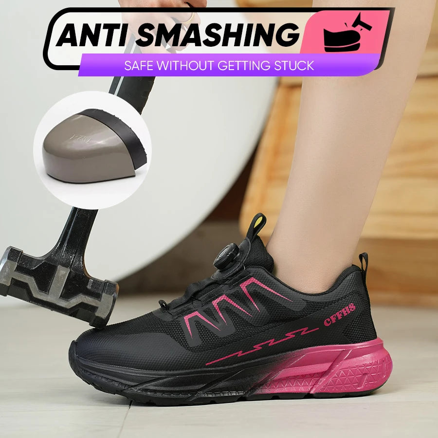 New women's anti-puncture anti-smash/breathable fashion safety protection shoes