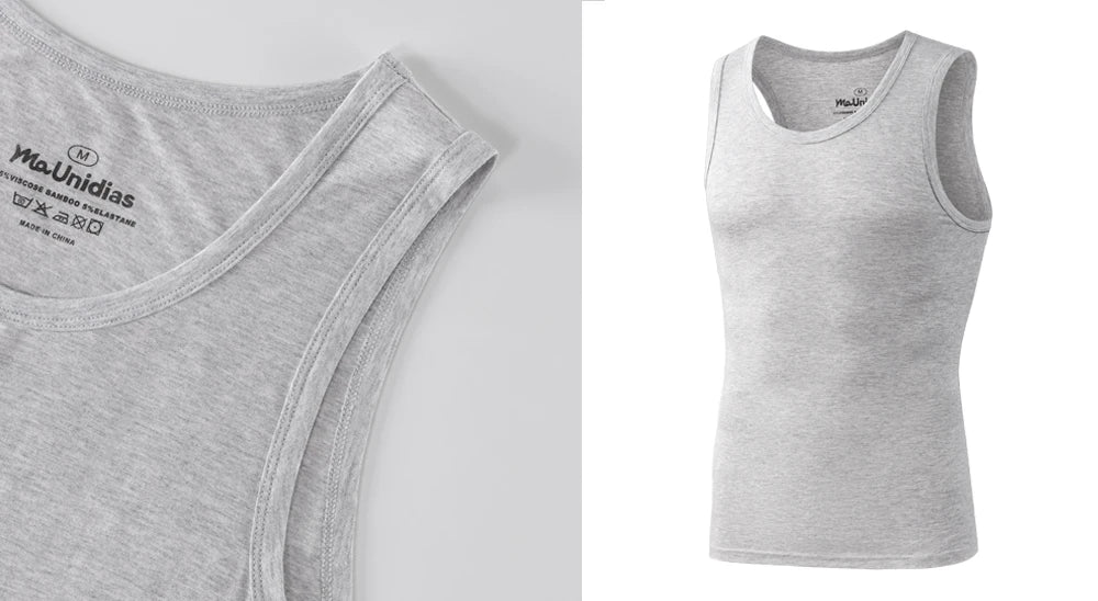 3Pcs/Pack Solid Color Men's Tank Top Sleeveless Undershirts/Men Vest Gym T-Shirt High Quality Bamboo Fiber Man Singlets Sports