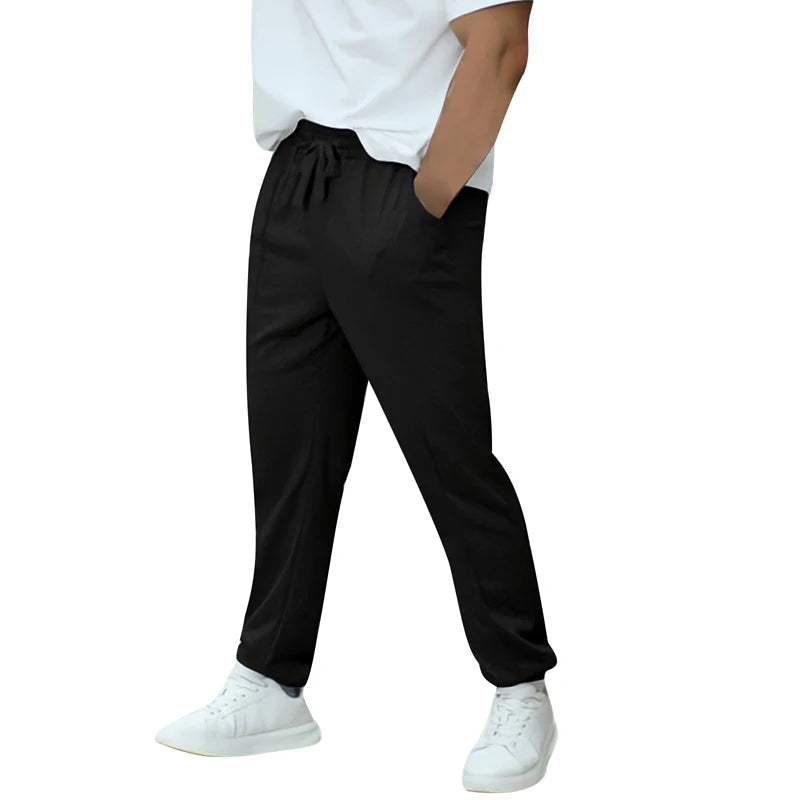 Men s Athletic Sweatpants with Drawstring Waistband/and Pockets Comfortable Loose Fit Joggers for Casual Wear