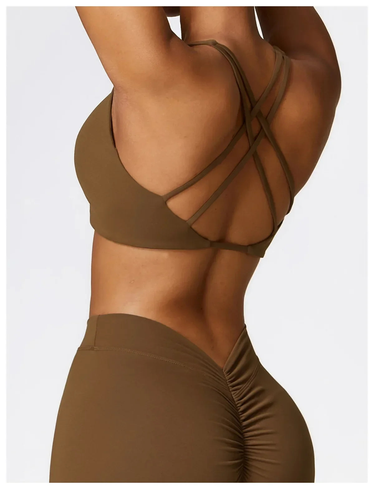 Push Up Gym Tops Women Pleated Design Sports Bra Women Beauty/Cross Back Yoga Bras Running Yoga Clothes Fitness Workout Bra