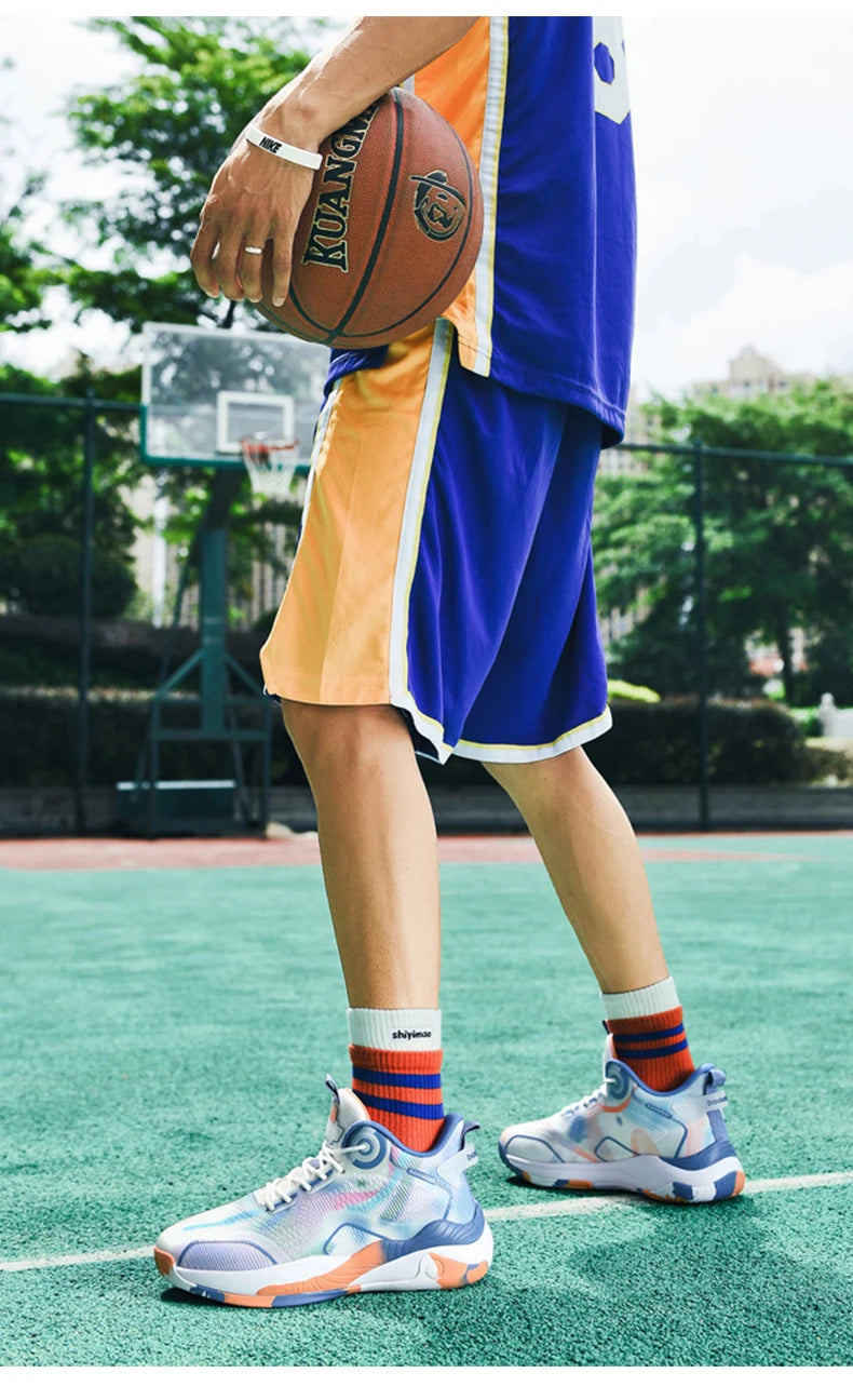 Men's Basketball Shoes Mid Basketball Sneakers/Non-Slip Outdoor Cushioning Workout Shoes