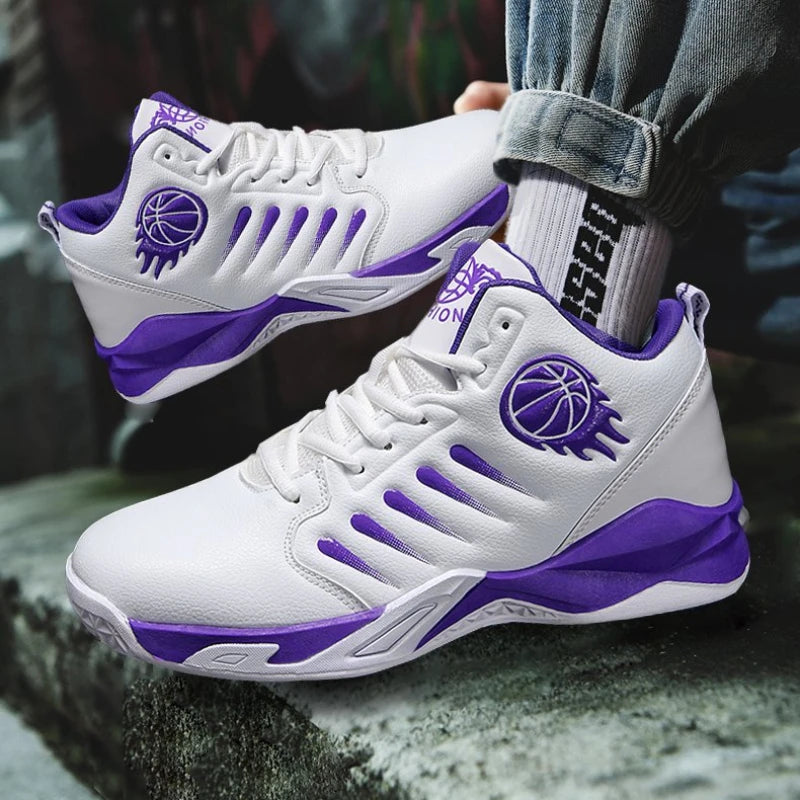 Men's Basketball Shoes Breathable Non-Slip Sneakers/Fashionable Sports Comfortable Running Shoes
