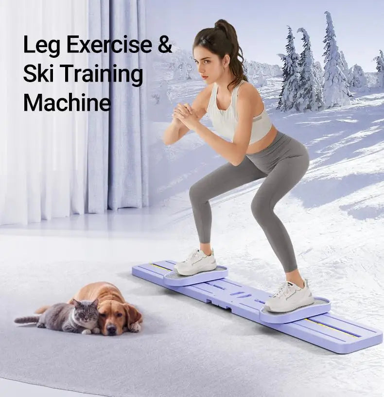 "Foldable 3-in-1 Ski Trainer: Leg, Pelvic & Hip Strengthener/for Postpartum Women Home Gym Equipment"