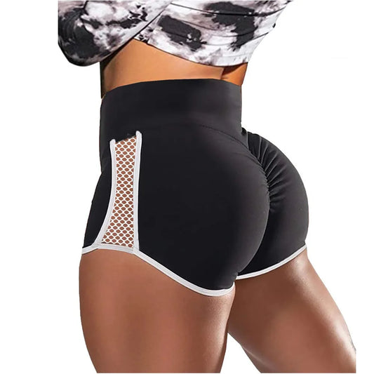 High Waist Sport Shorts Quick-Drying Side Hollow Out Slim Fit Shorts/Multipurpose Women Stretchy Short Run Exercise Yoga Shorts