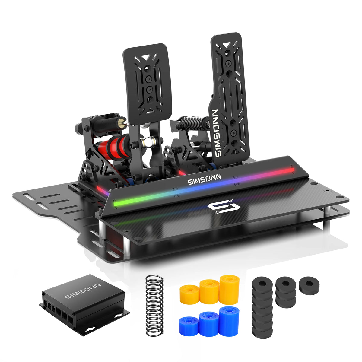 SIMSONN PRO X Ultra Sim Racing Pedals Pressure Sensor Pedal Support/VAM VAM RPO Vibration Motor PC Racing Simulator Pedals