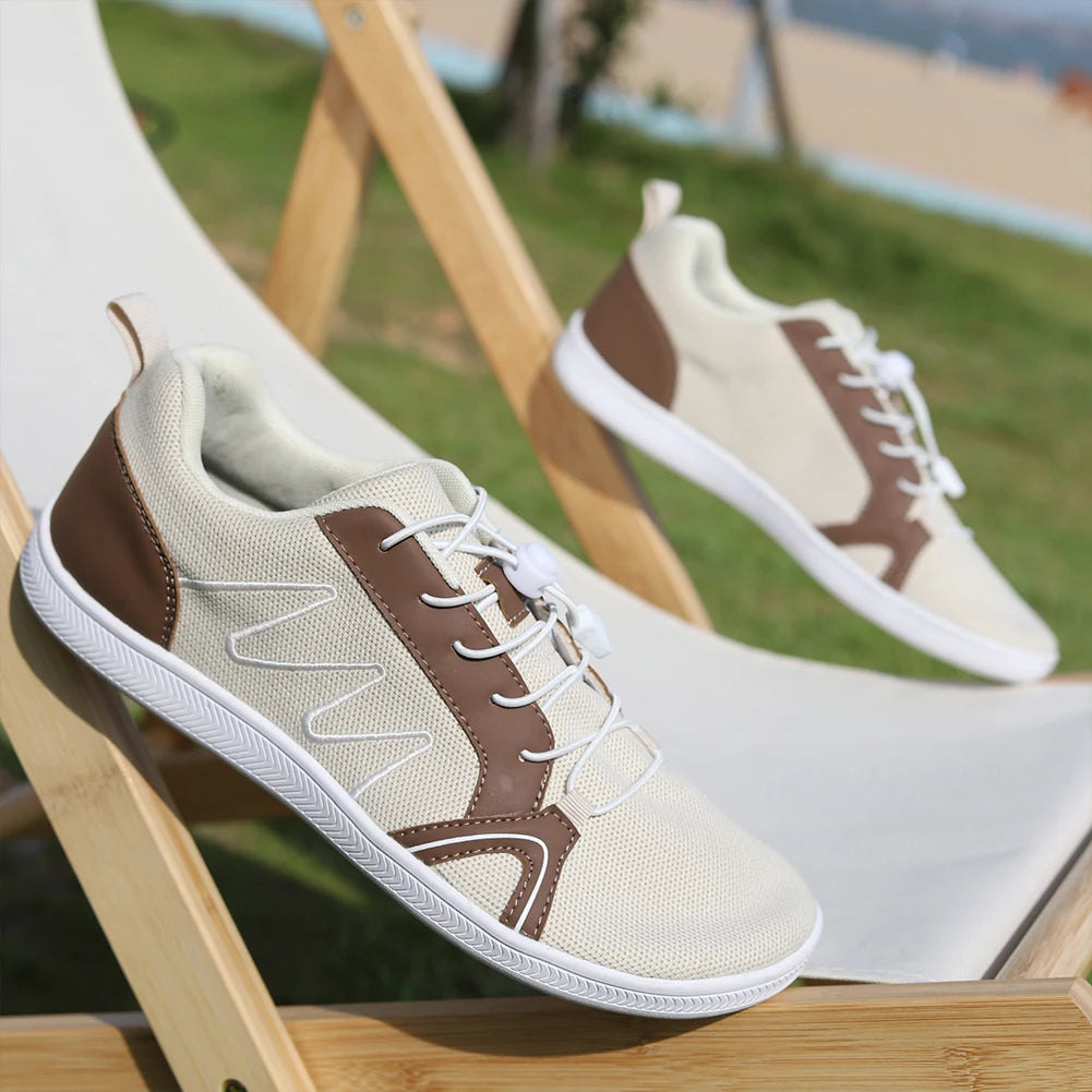 Minimalist Barefoot Shoes Non Slip Cross Trainer Shoes Breathable Wide Toe/Walking Shoes Casual Mesh Sneakers for Outdoor Sports