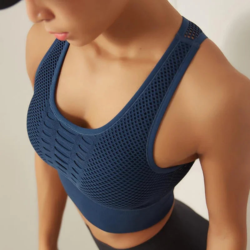 Hot Fitness Women's T-shirts Workout Sports Bra Yoga Vest Backless/Solid Quick Dry Running Gym Sport bra Yoga Shirts Tank Top
