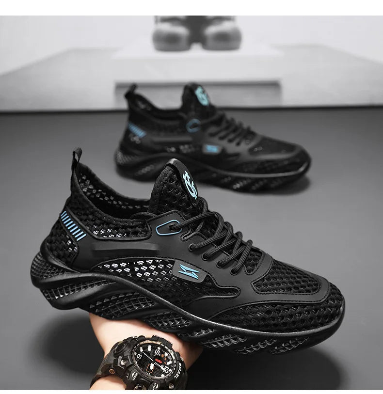 Outdoor Shoes Summer Thin Breathable Mesh Hollowed Out Shoes/for Men's Lightweight Sneakers Sports Running Shoes