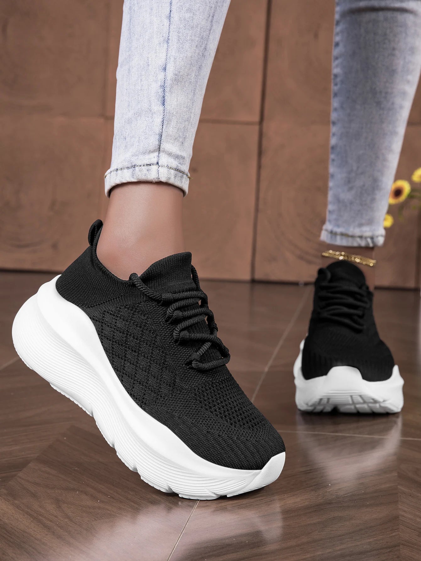 Women's Mesh Breathable Casual Sneakers Lace-up Vulcanized Shoes/Ladies Platform Sneakers Female Shoes Loafers Plus Size