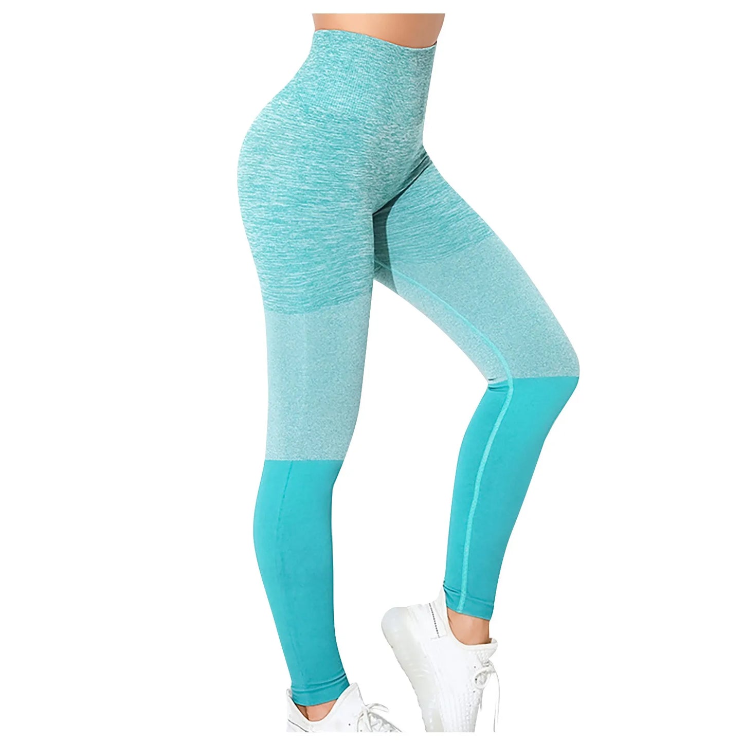 Women's Sports Leggings High Waist Colorblock Butt Lifting Leggings/Fitness Leggings Suitable for Sports Yoga Fitness