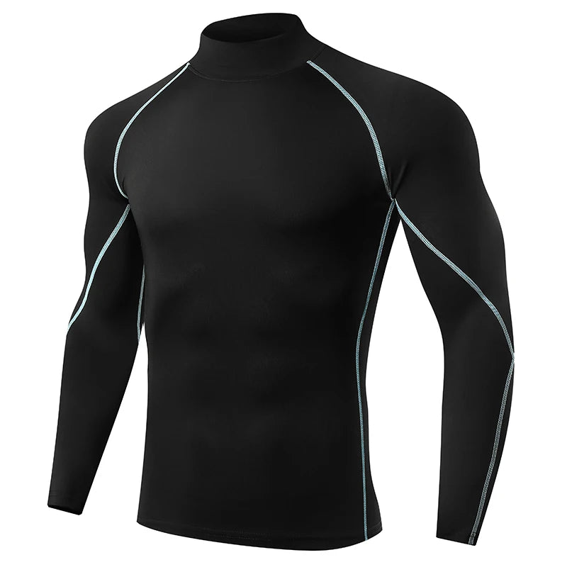 Men Running T shirt Quick Dry Bodybuilding Sport Shirt Long Sleeve/Compression Top Fitness Tight Rash Guard Gym T-Shirt Men
