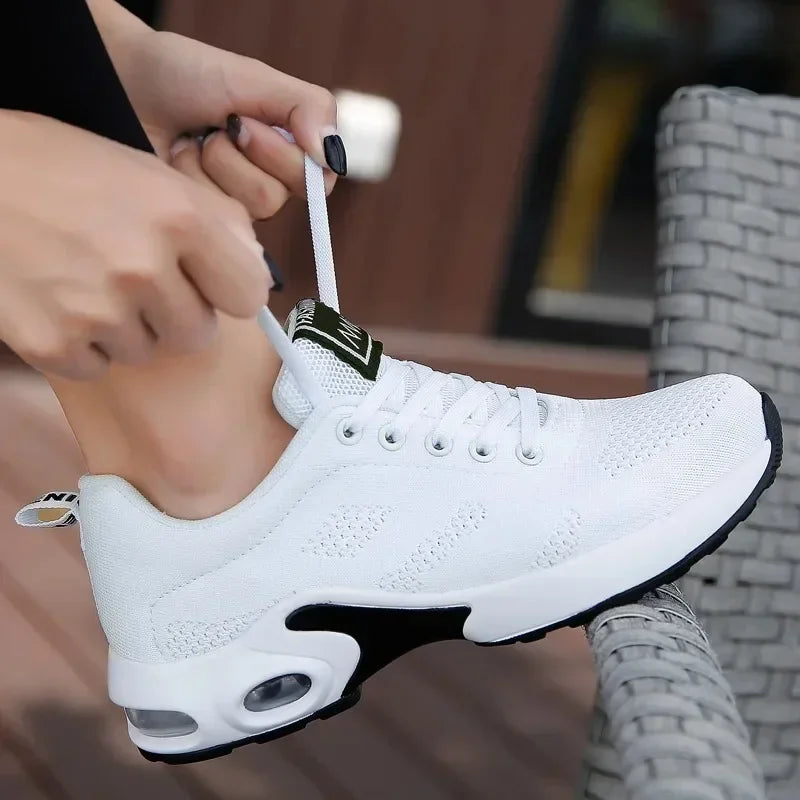 Summer Women Sneakers Outdoor Running Air Cushion Sport Shoes/Increase Height Breathable Walk Shoes