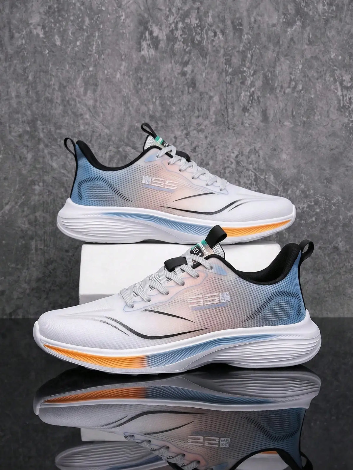Lightweight Breathable Men's Running Shoes With Shock-Absorbing Sole/Non-Slip Wear-Resistant, Perfect For Daily Workouts