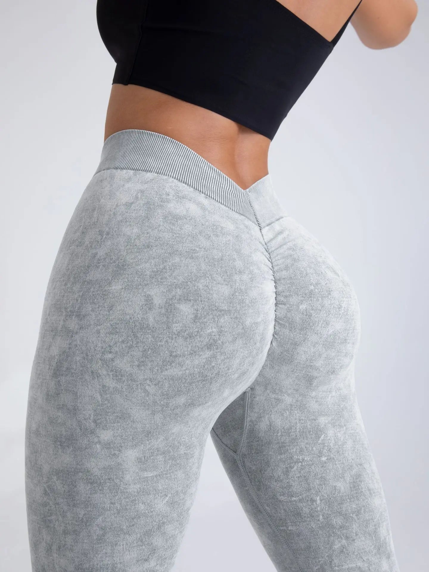 V Back Yoga Pants Women Workout Sport Leggings Fitness Seamless Leggings/Girl Gym Tights Scrunch Push Up Sportswear