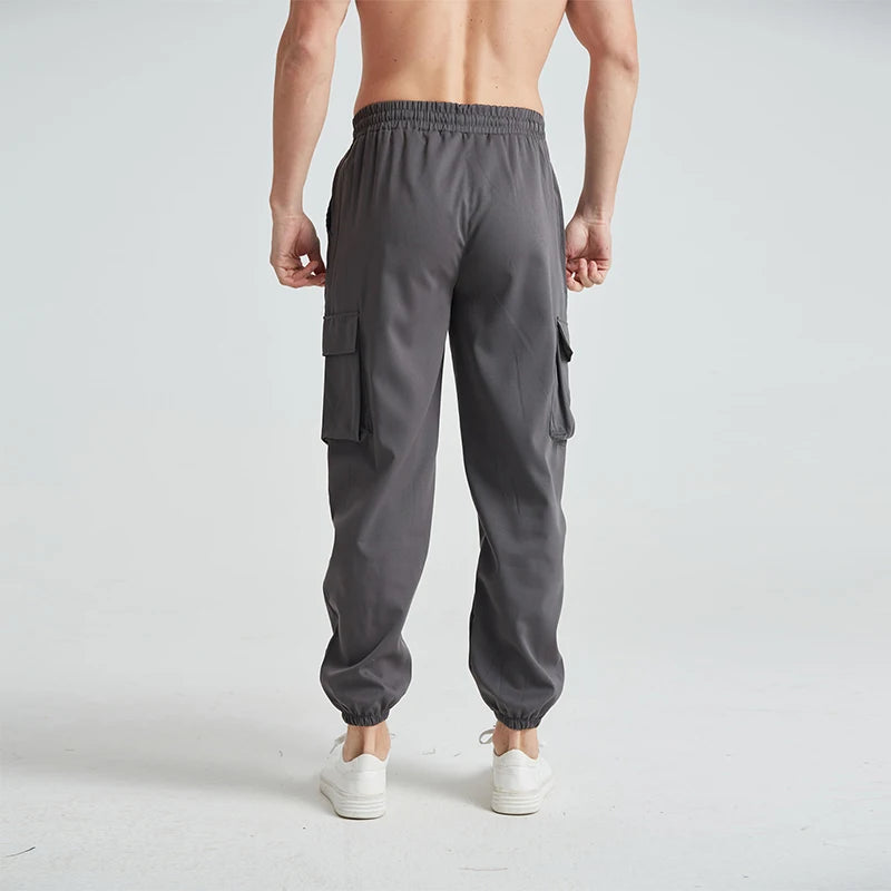Men s Outdoor Hiking Cargo Pants Lightweight Quick Dry/Breathable Trousers with Adjustable Waistband and Pockets