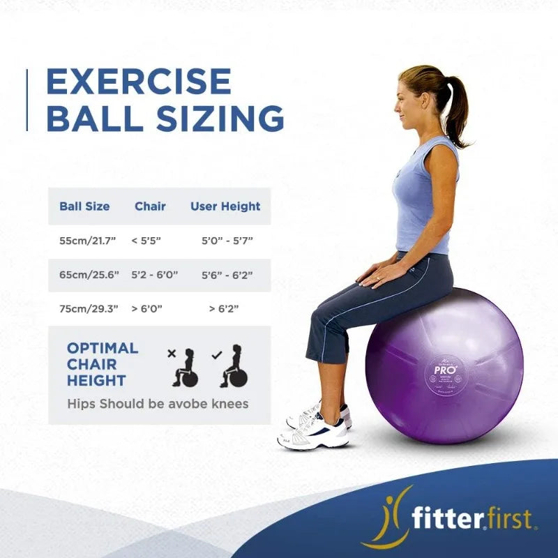 Fitterfirst Duraball Pro Exercise Ball/75 Centimeter Blue
