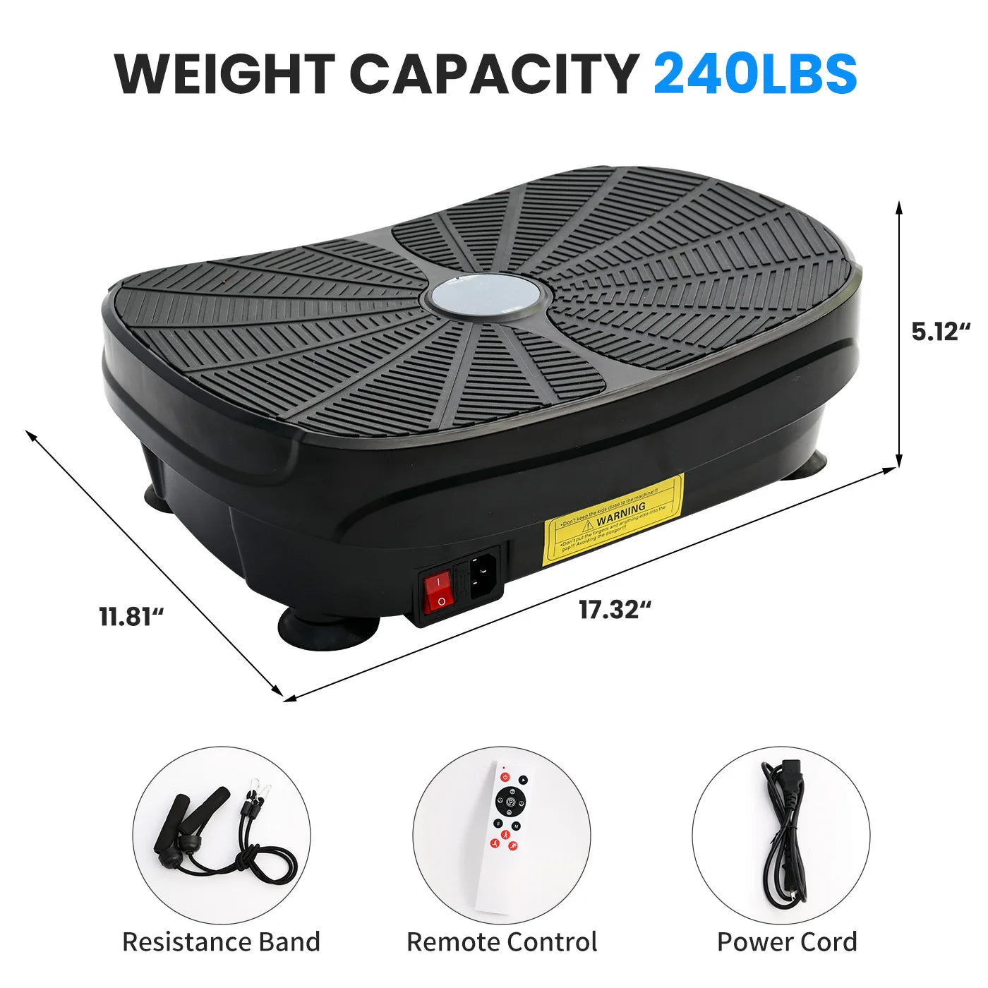 Vibration Plate Exercise Machine Whole Body Workout Power Vibration Shake Platform/Fitness Lazy Slimming Resistance Bands