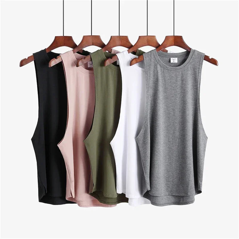 Fitness clothing blank sleeveless shirt men's gym stringer tank top bodybuilding/tank top men sportwear undershirt