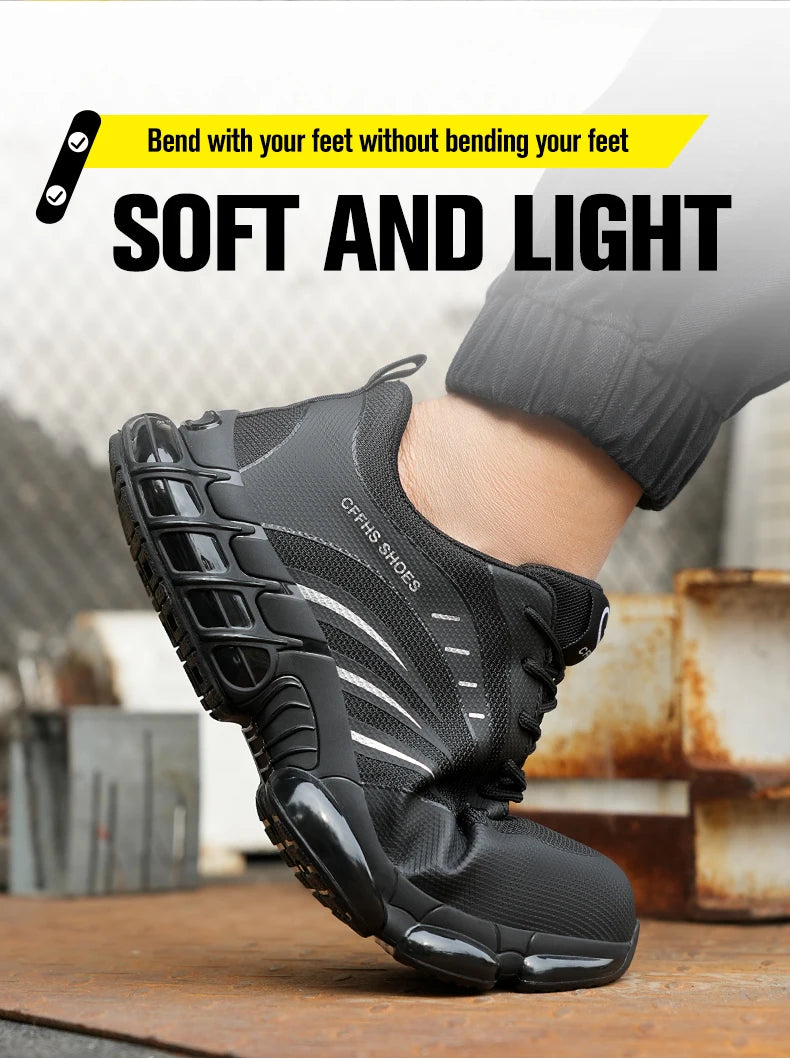 Breathable, lightweight and comfortable anti-smash/and anti-puncture safety shoes