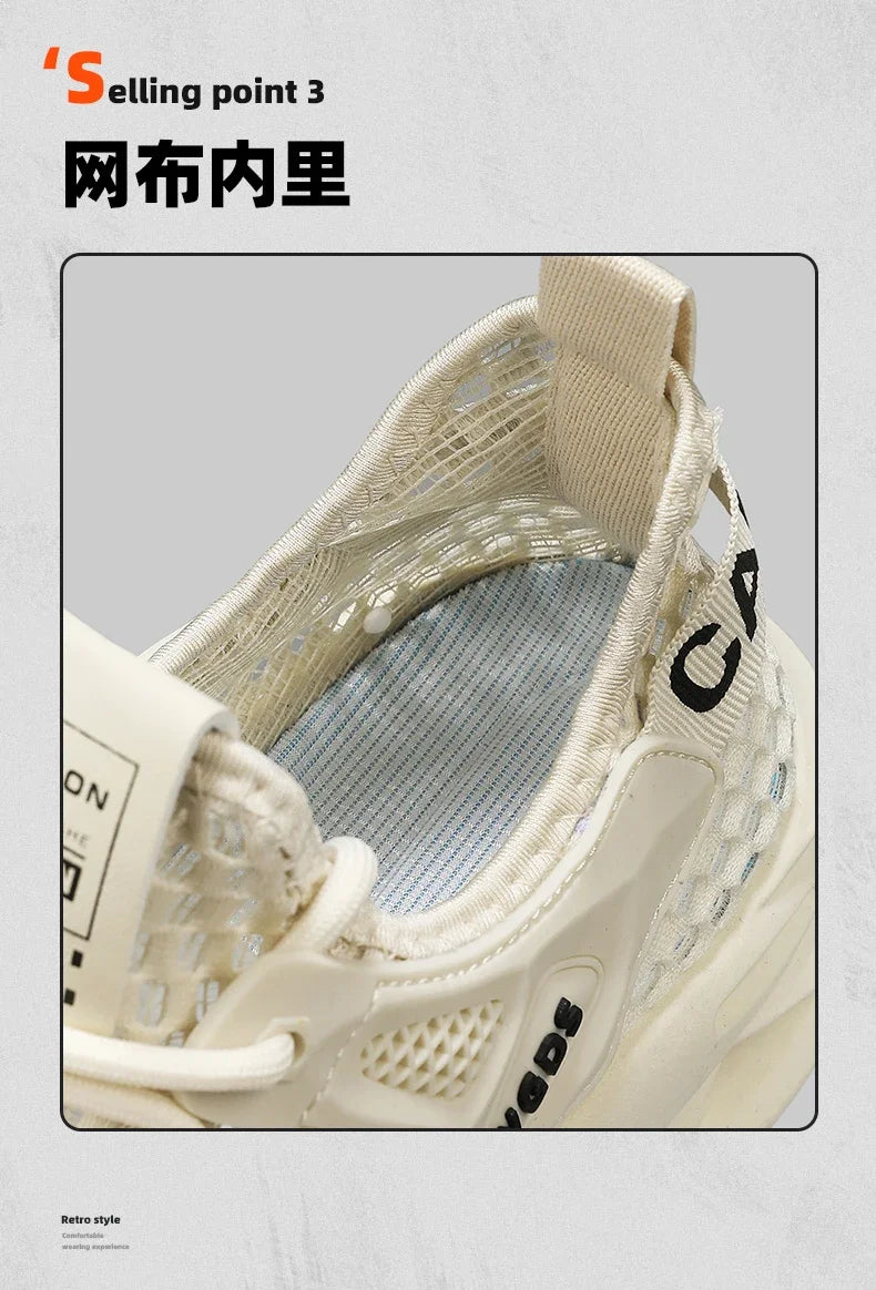 Men's Summer Mesh Sneakers Breathable for Casual Outdoor Running/Tennis Hiking & Luxury Platform Loafers Style