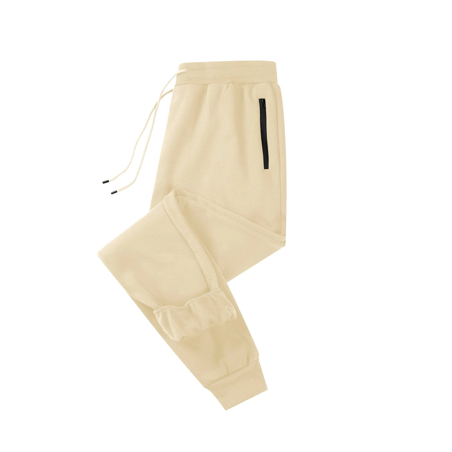 New Men's Sport Casual Baggy Sweatpants with Side Zipper Pockets/Elastic Waist Joggers for Fitness Gym Clothing