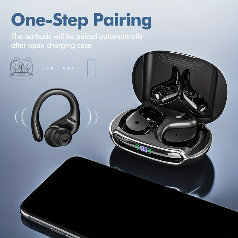 GREATWALL   New Ear-hook Wireless Bluetooth 5.3 Headphones/ENC Noise Reduction HiFi Stereo Sports Earbuds