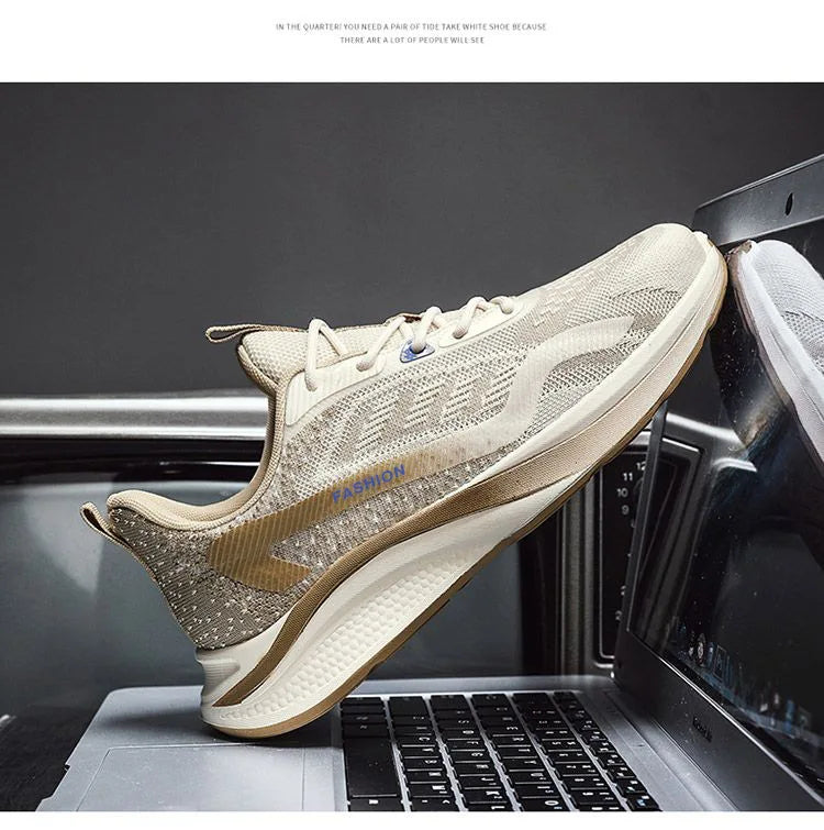 Men's Casual Shoes Men's Fashionable All-Matching Sneakers/Men's Shoes Flying Woven Breathable Mesh Cloth Shoes