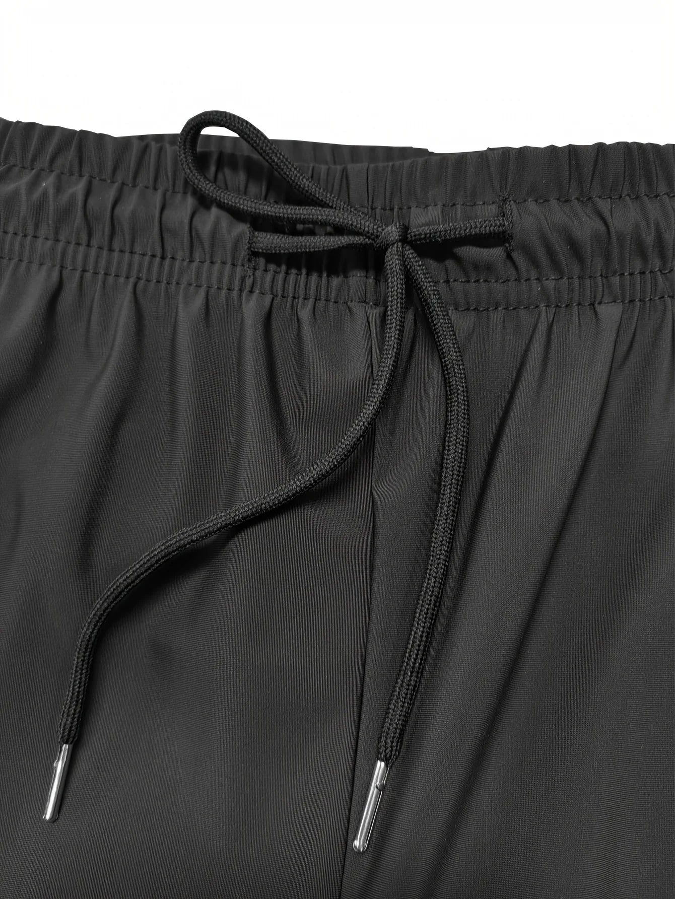Men High Elasticity Summer Casual Shorts Drawstring Pockets/Breathable Nylon Lightweight Stretchy Athletic Wear