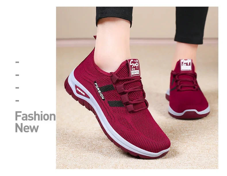 Spring Fashion Women's Shoes High quality Anti slip and Wear resistant/Sports Shoes Mesh Breathable Walking Shoes Designer