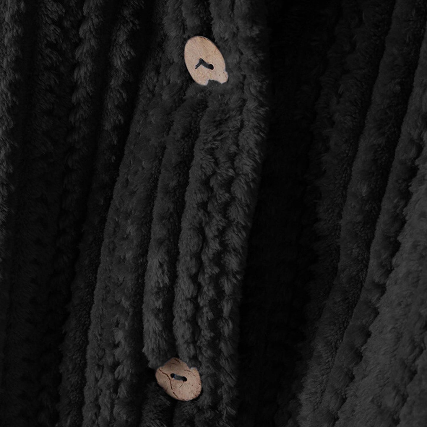 New Women Winter Hooded Cardigan Fleece Coats Long Sleeve Solid Teddy Bear Jacket Single Breasted Outerwear Coat With Pocket