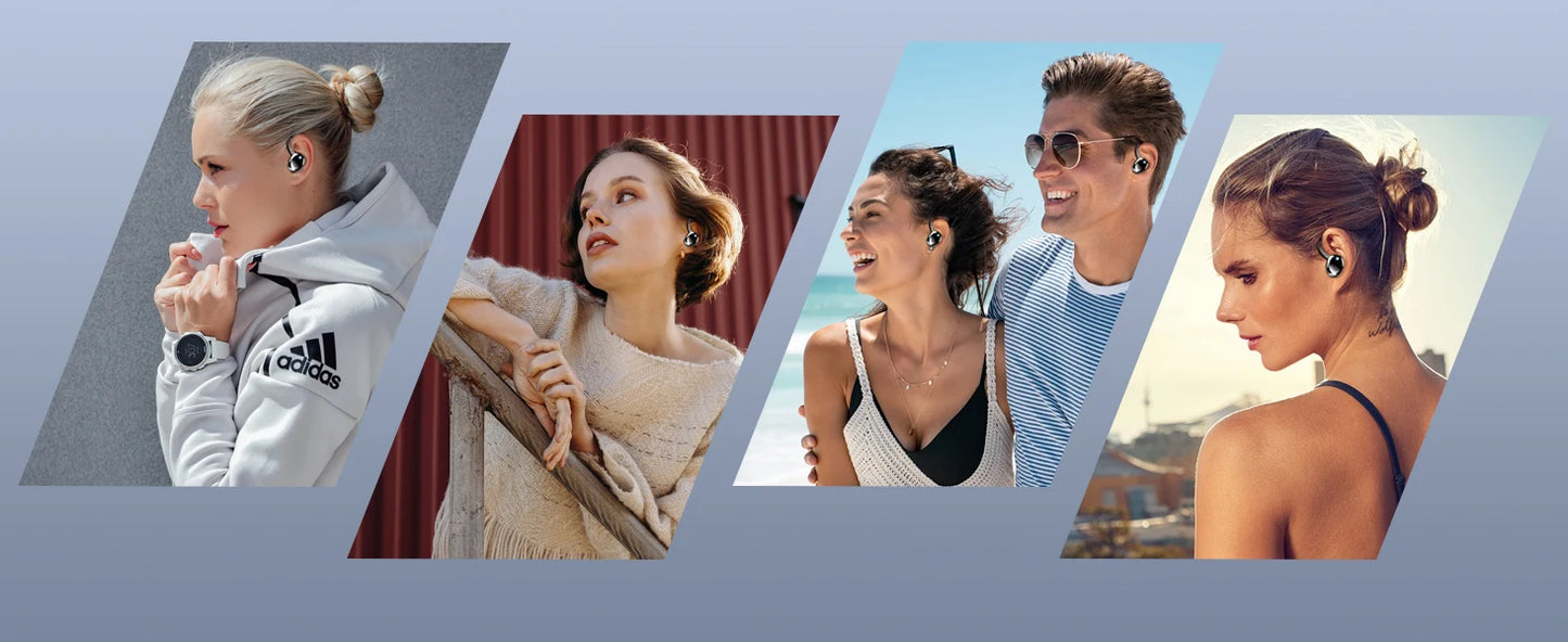Wireless Earbuds, Bluetooth 5.3 On-Ear Headset Noise Cancelling Mic/48H Playtime Sports Headphones for Workout/Running.