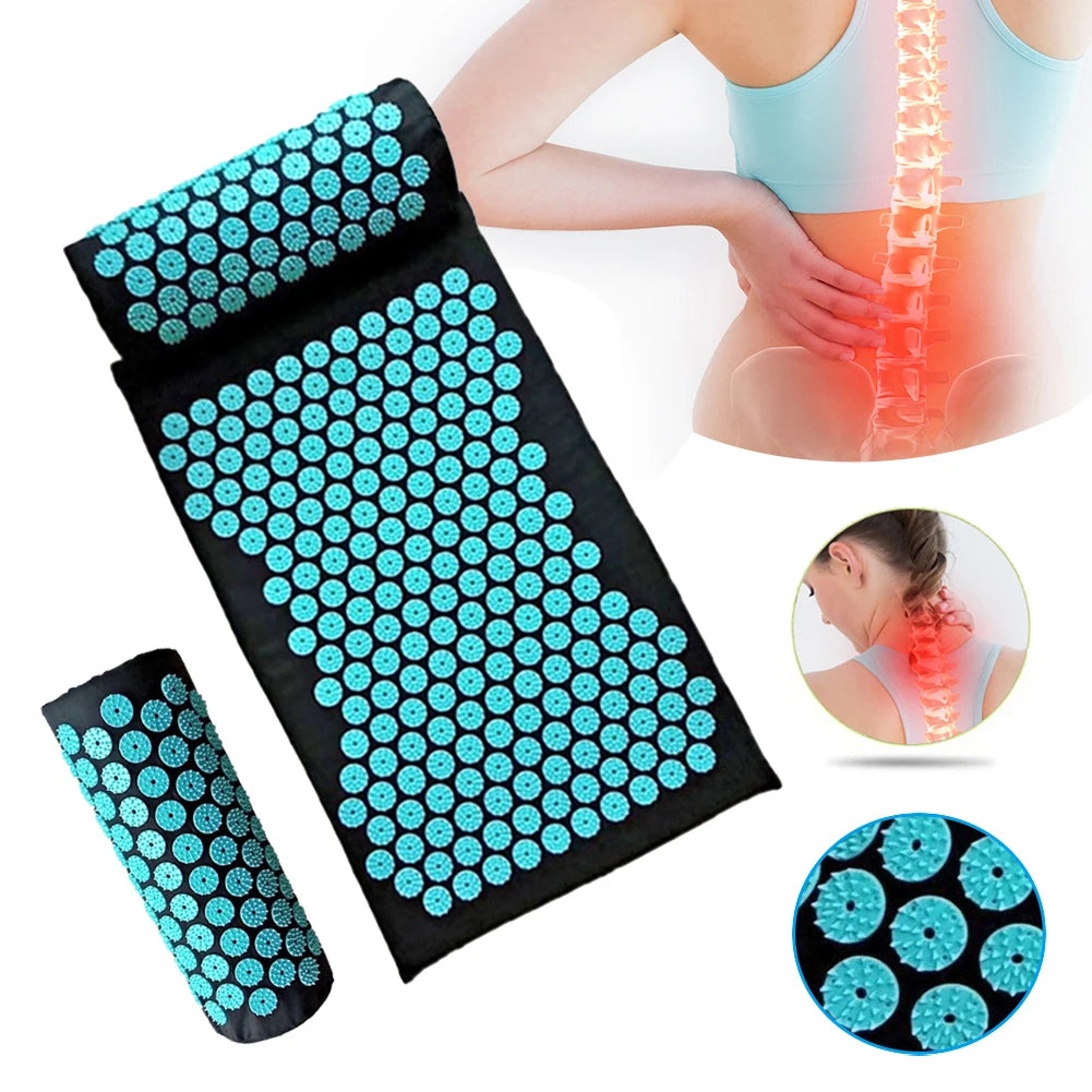 Acupuncture Massage Cushion Pillow Yoga Mat Muscle Tension Spike Pad/Body Head Relieved Stress Pain Massager for Yoga